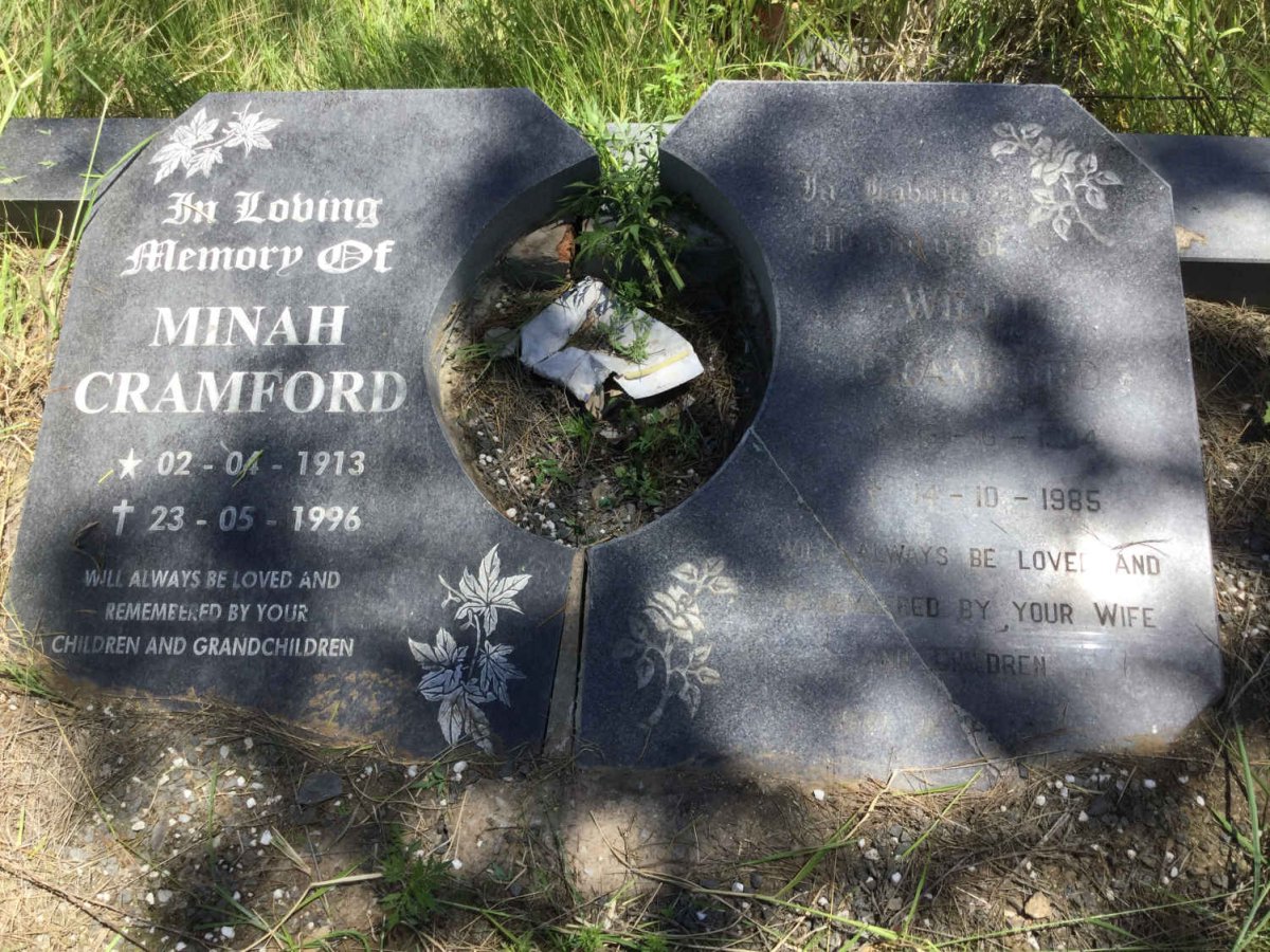 CRAMFORD Will? 1904-1985 &amp; Minah 1913-1996