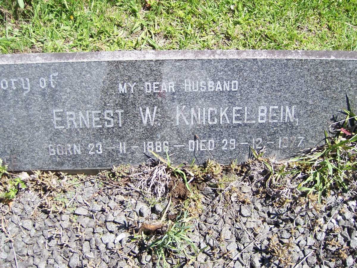 KNICKELBEIN Ernest W. 1886-1977 &amp; Elizabeth EHRKE 1887-1981