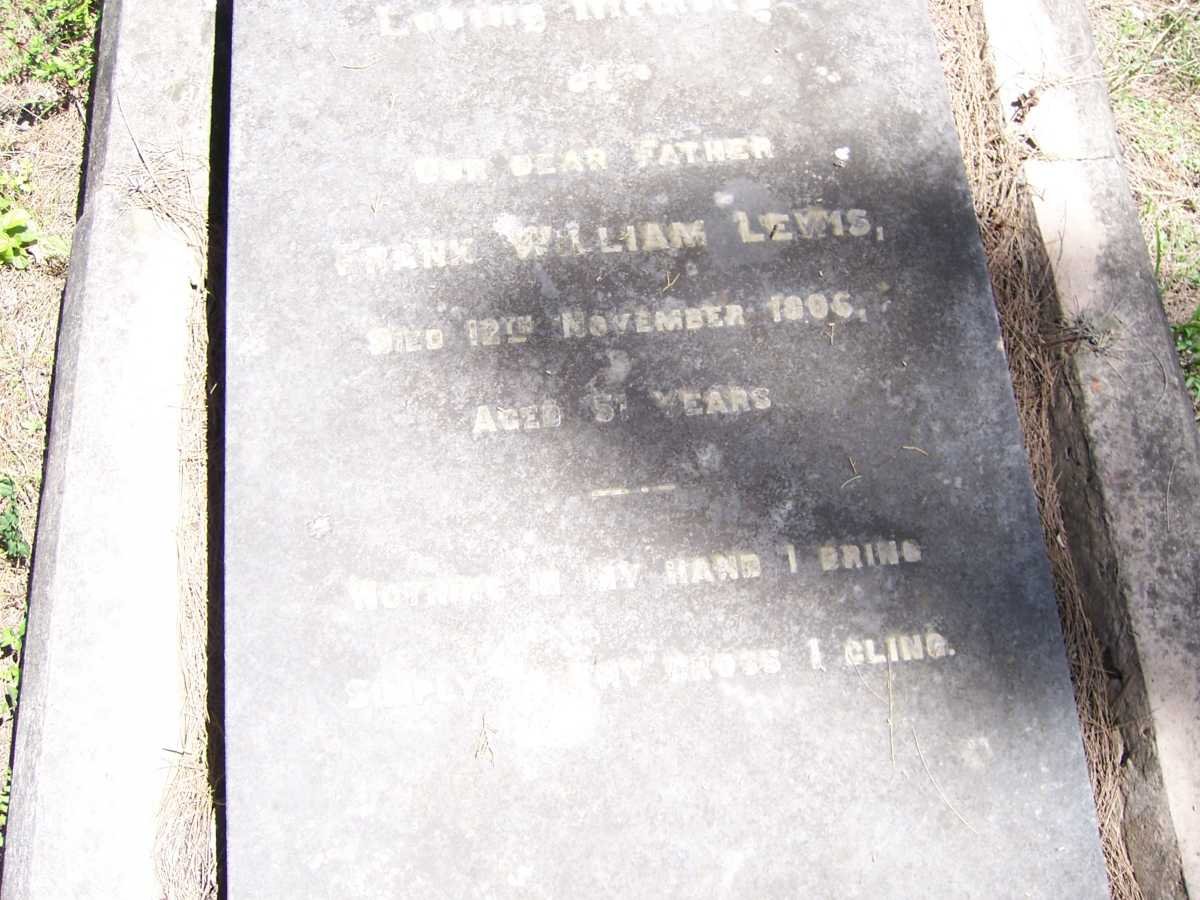 LEWIS Frank William -1906