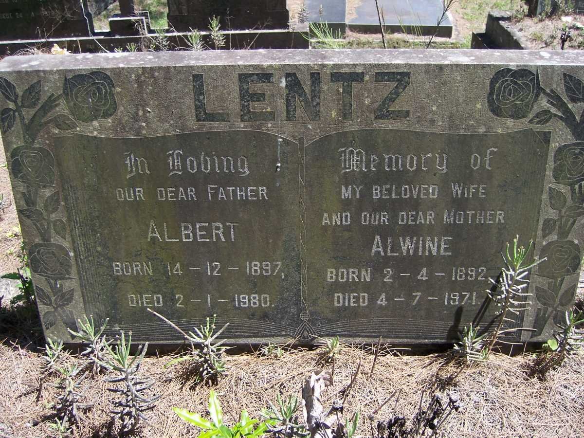 LENTZ Albert 1897-1980 &amp; Alwine 1892-1971