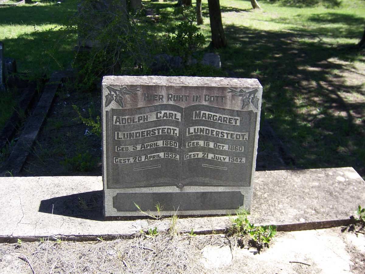 LUNDERSTEDT Adolph Carl 1860-1932 &amp; Margaret 1860-1942