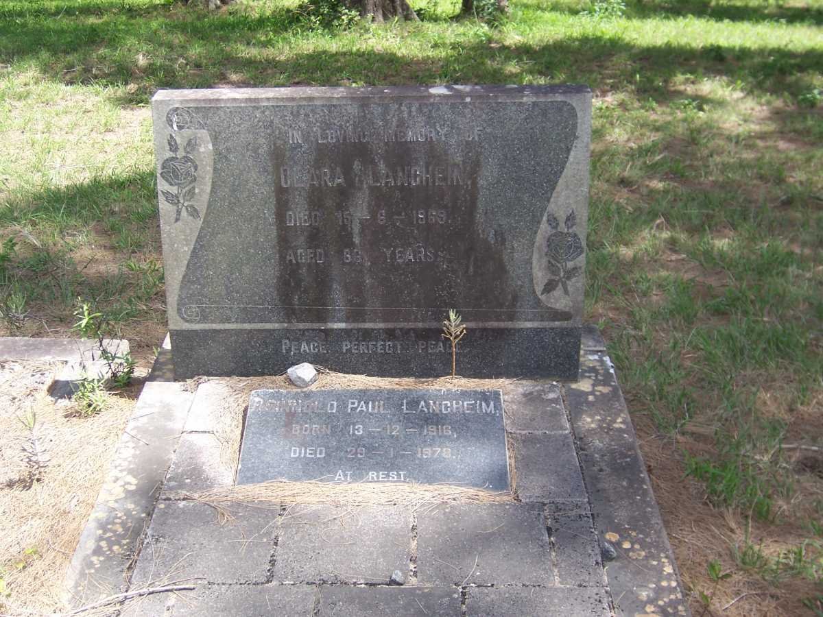 LANGHEIN Reinhold Paul 1916-1978 &amp; Clara -1969