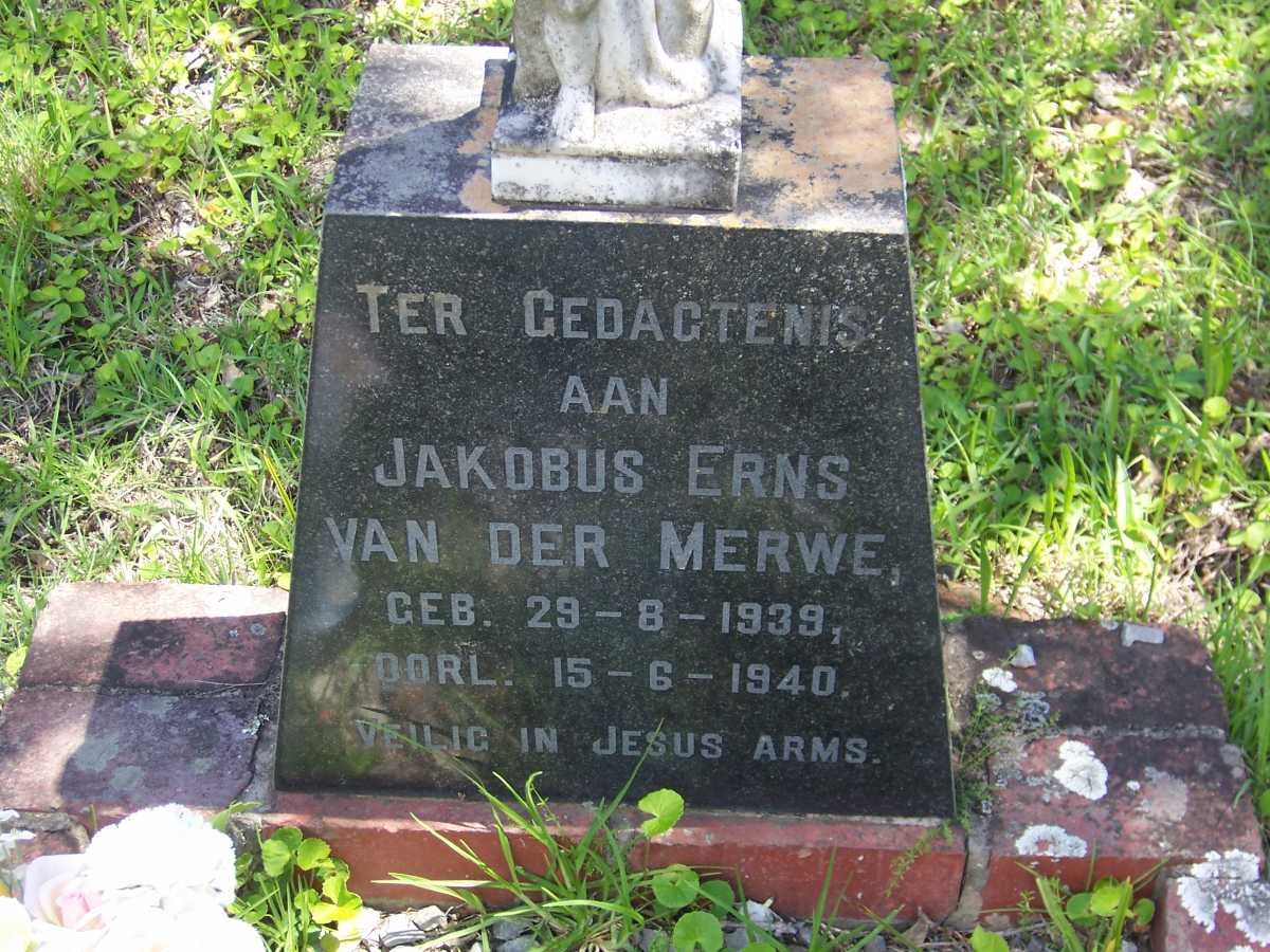 MERWE Jakobus Erns, van der 1939-1940