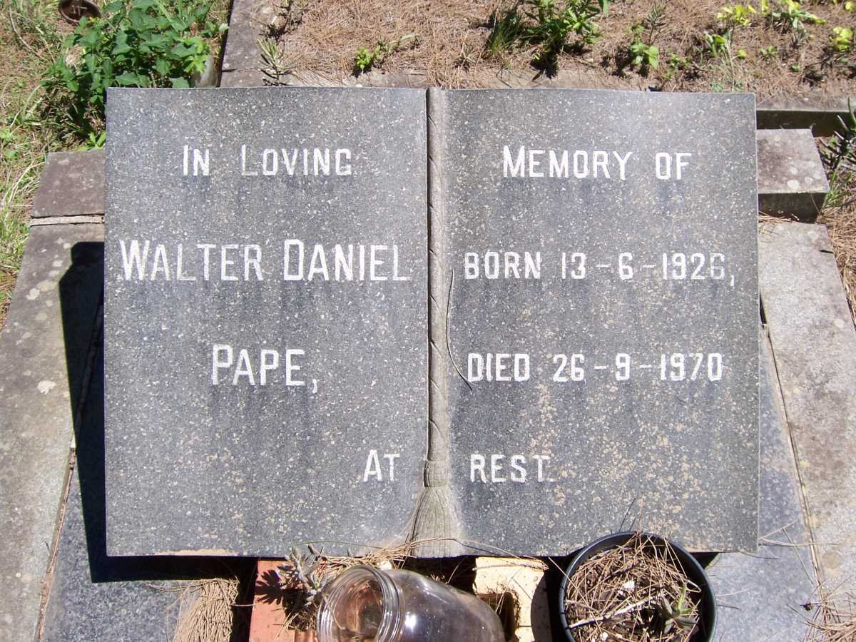 PAPE Walter Daniel 1926-1970