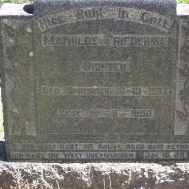 RICHTER Mathilde Friederike 1897-1950