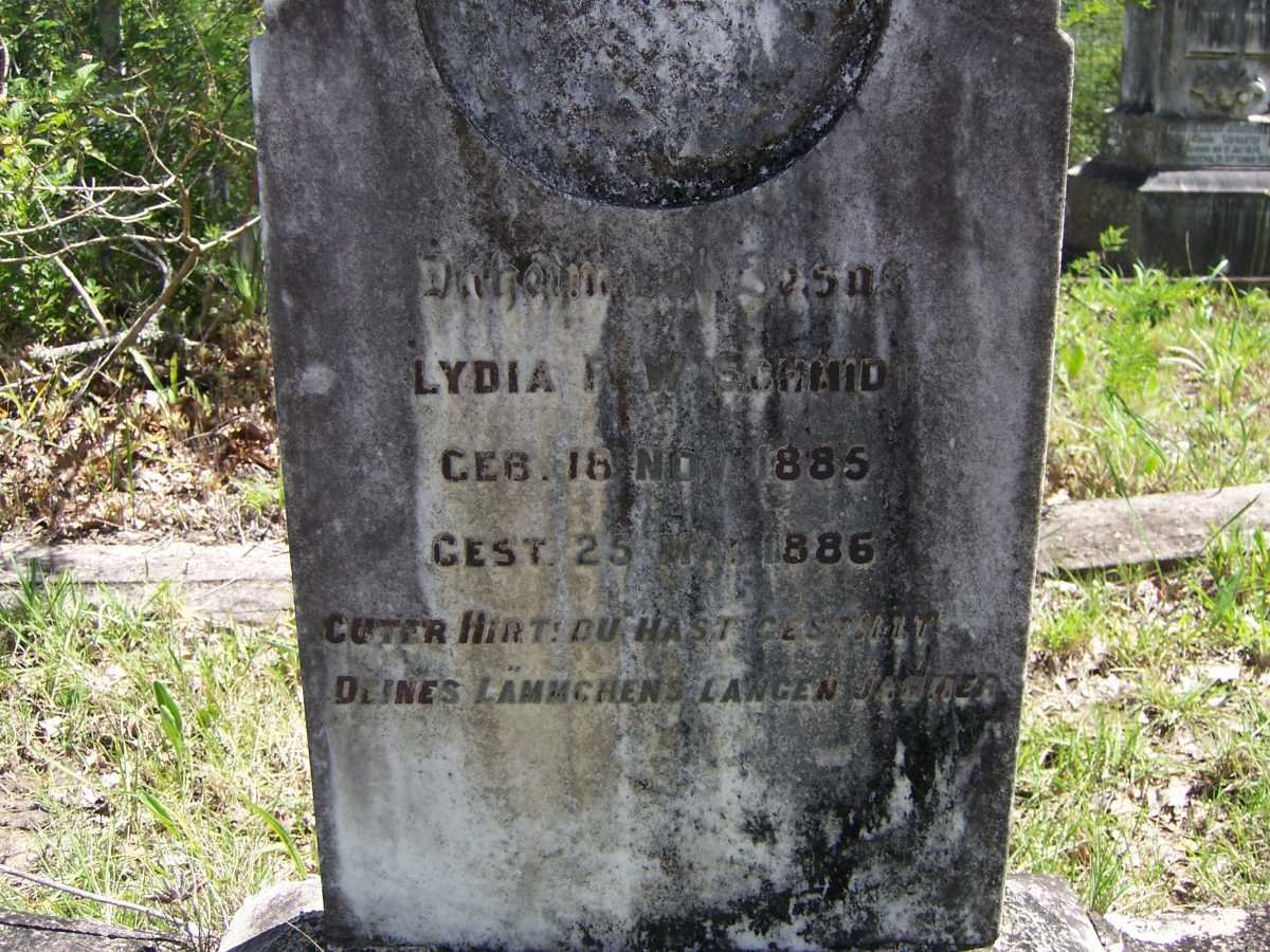 SCHMIDT Lydia F.W. 1885-1886
