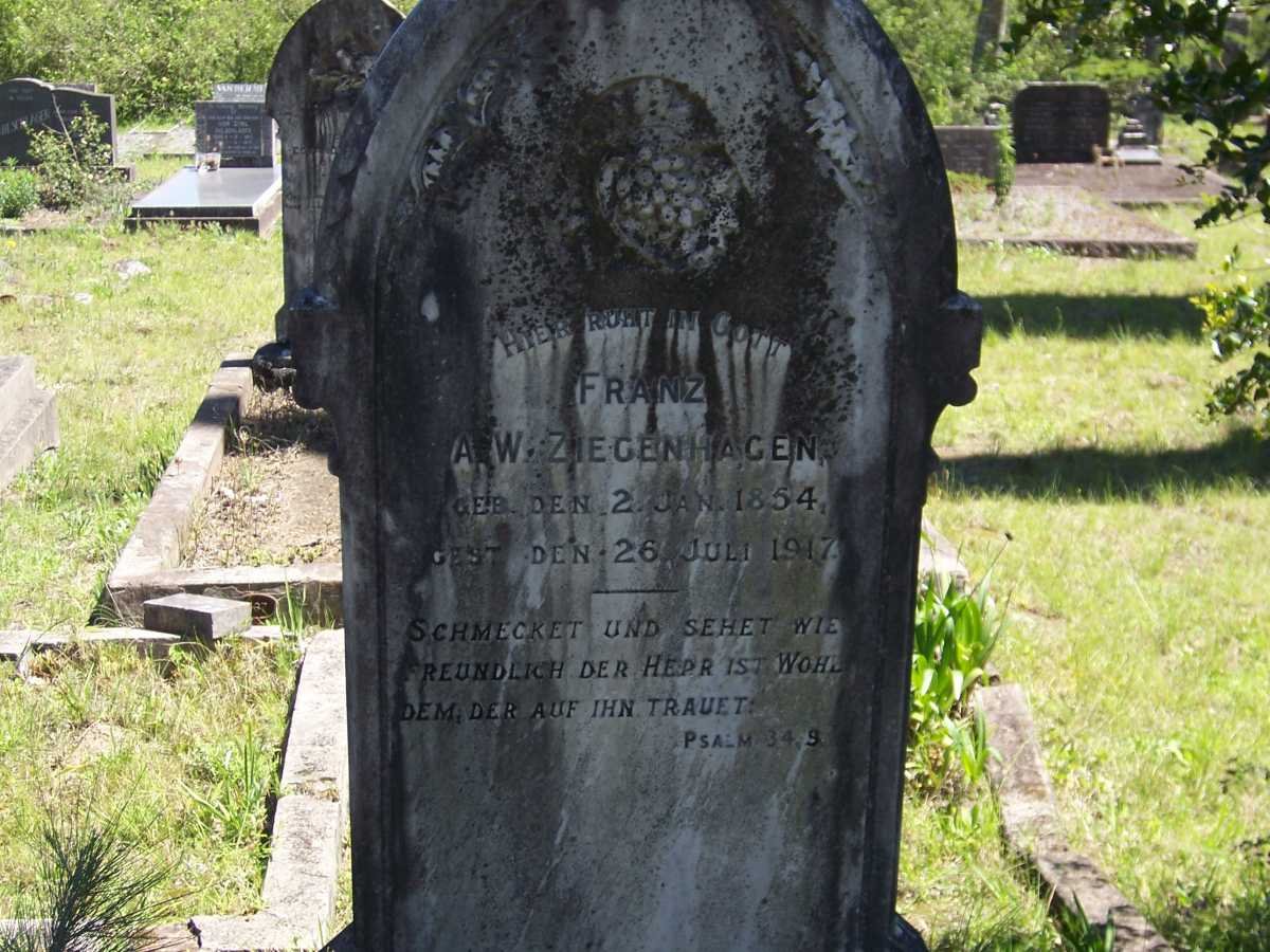ZIEGENHAGEN Franz A.W. 1854-1917