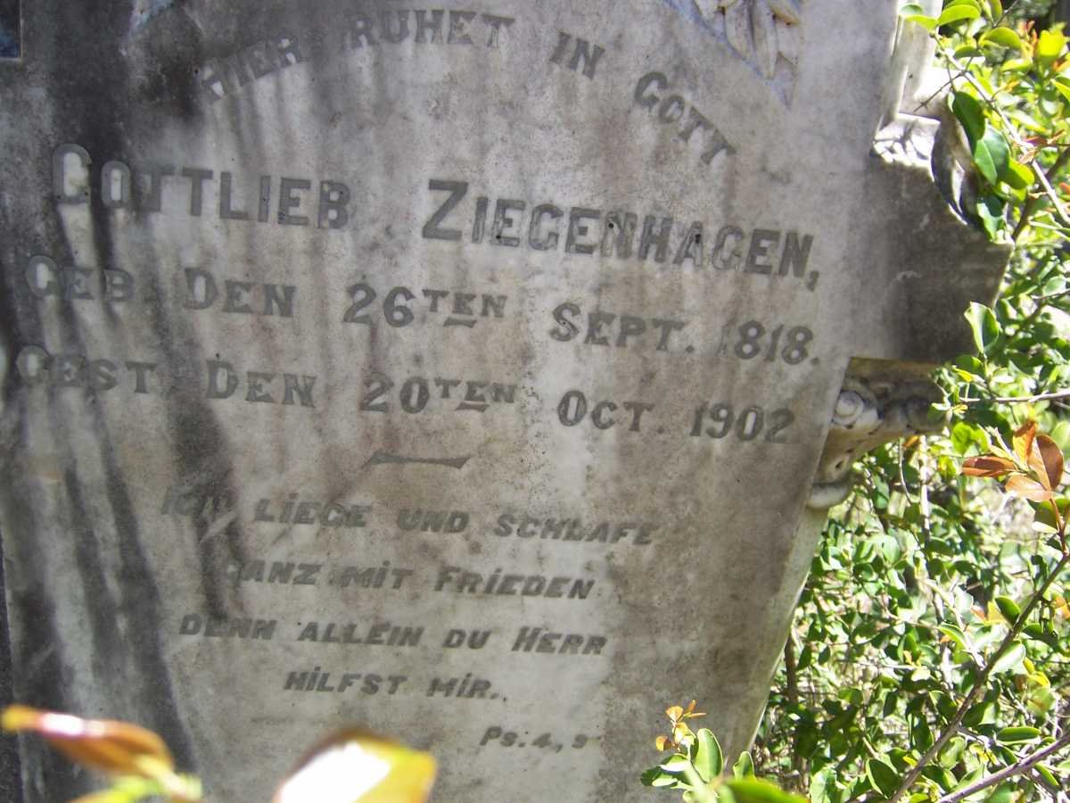ZIEGENHAGEN Gottlieb 1818-1902