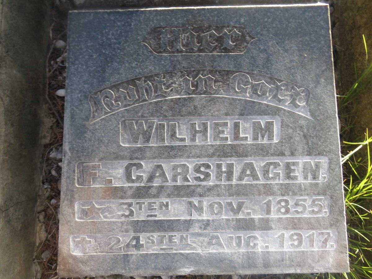 CARSHAGEN Wilhelm F. 1855-1917
