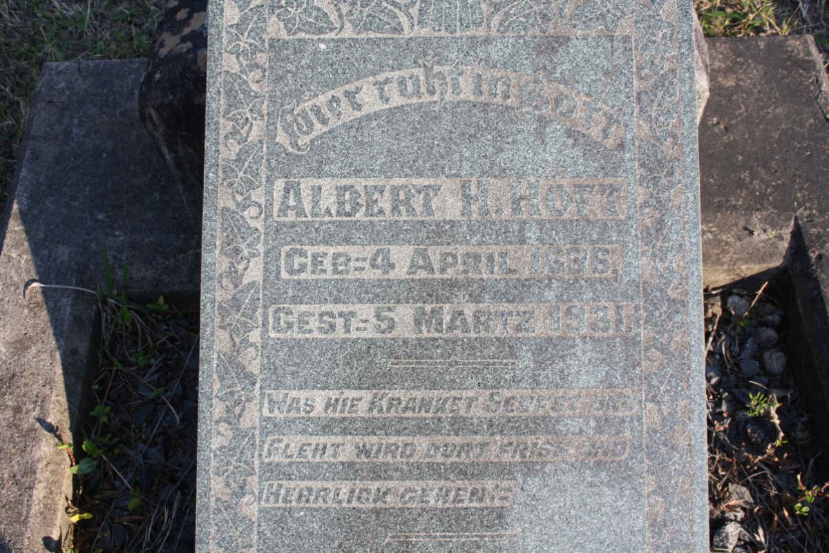 HOFT Albert H. 1896-1931