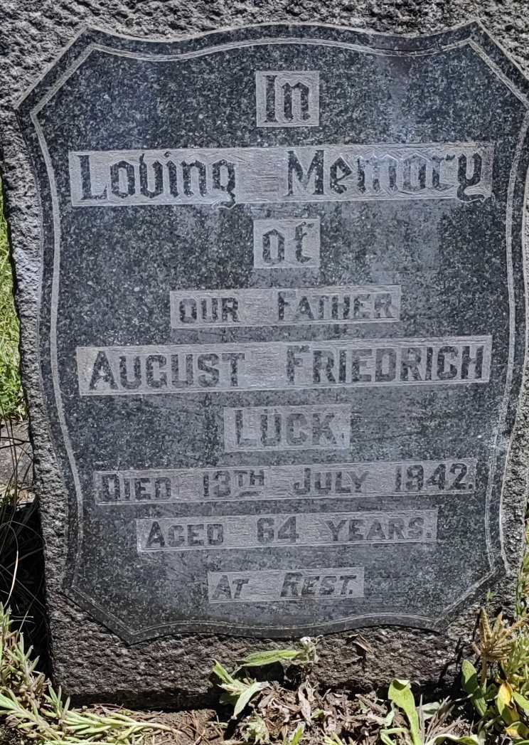 LUCK August Friedrich -1942