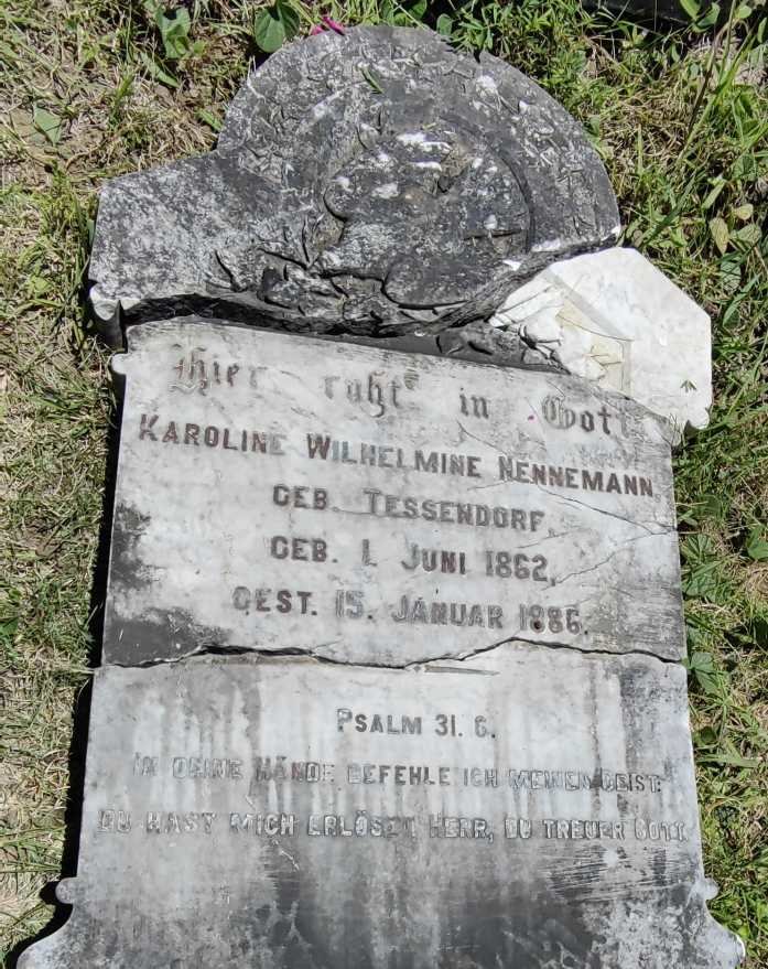 NENNEMANN Karoline Wilhelmine nee TESSENDORF 1862-1886