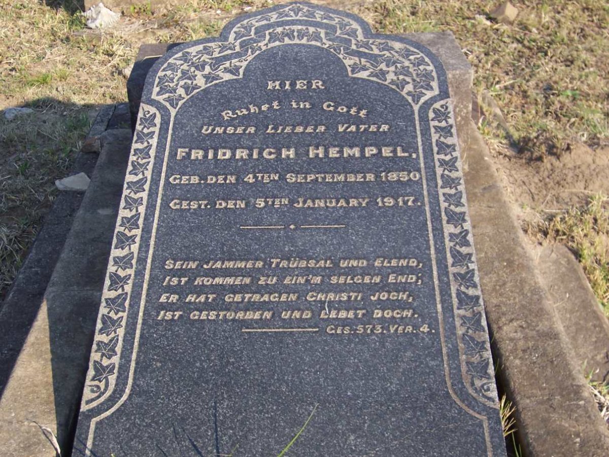 HEMPEL Fridrich 1850-1917