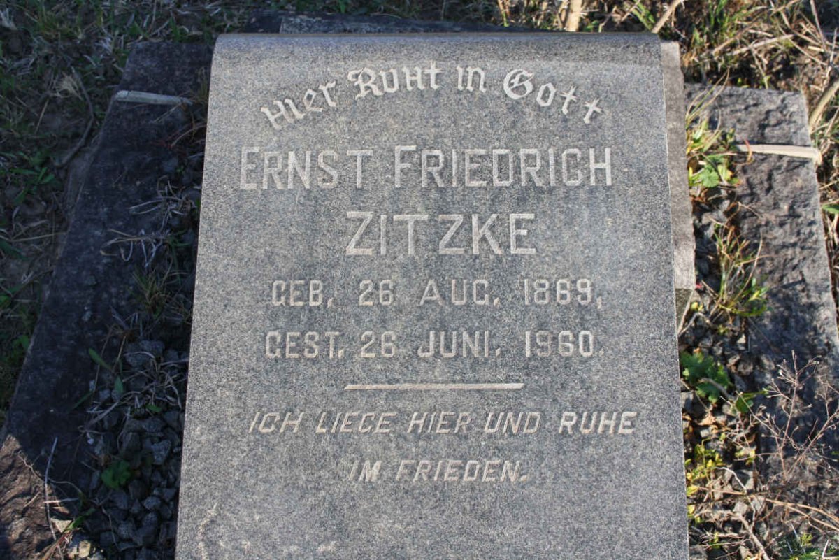 ZITZKE Ernst Friedrich 1869-1960