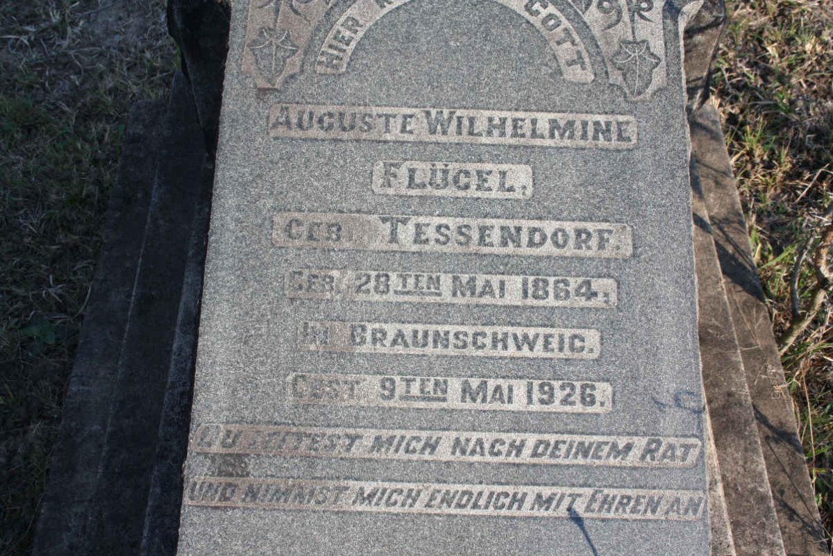 FLUGEL Auguste Wilhelmine nee TESSENDORF 1864-1926