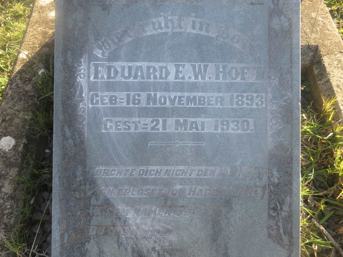 HOFT Eduard E.W. 1893-1930