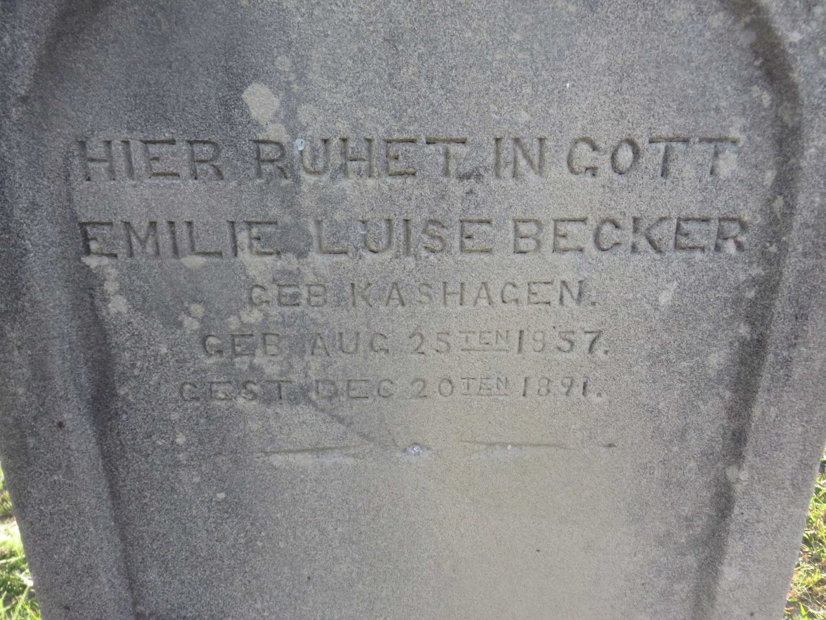 BECKER Emilie Luise nee KASHAGEN 1857-1891 _2
