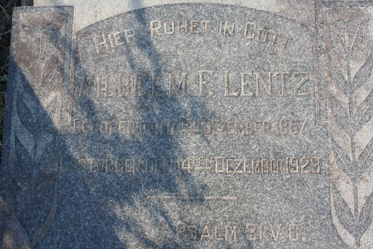 LENTZ Wilhelm F. 1857-1923