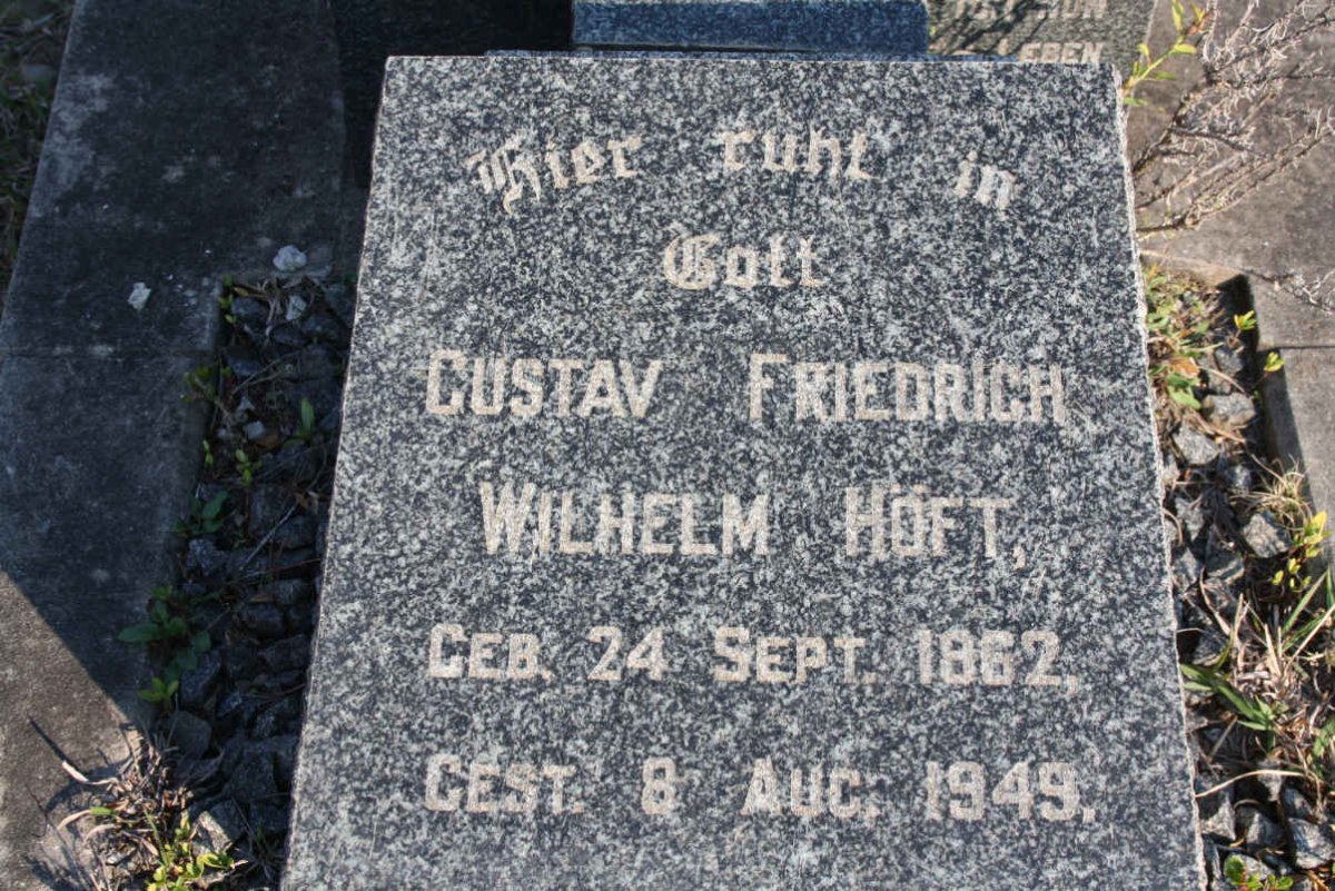 HOFT Gustav Friedrich Wilhelm 1862-1949