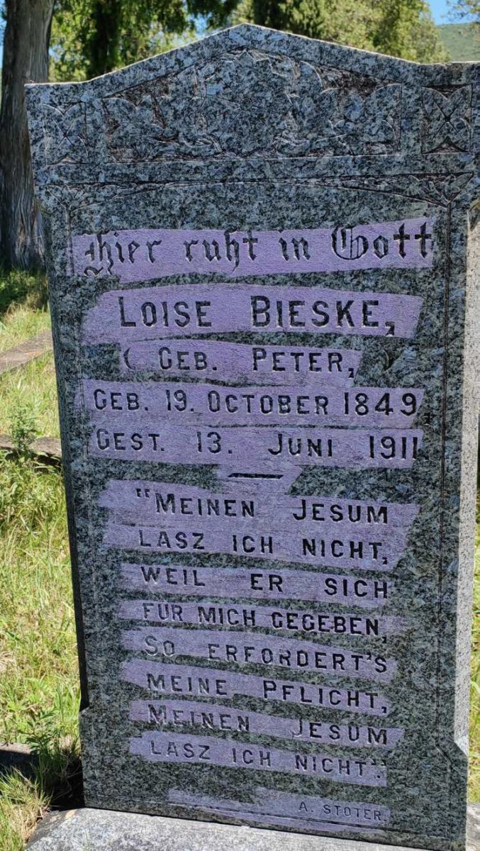 BIESKE Loise nee PETER 1849-1911