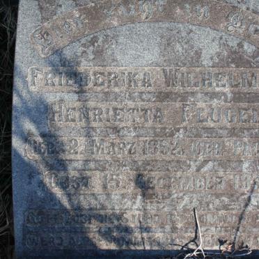 FLUGEL Friederika Wilhelmina Henrietta nee PAUTZ 1852-1931