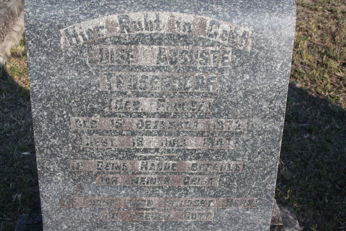TESSENDORF Luise Auguste nee FLUGEL 1872-1947