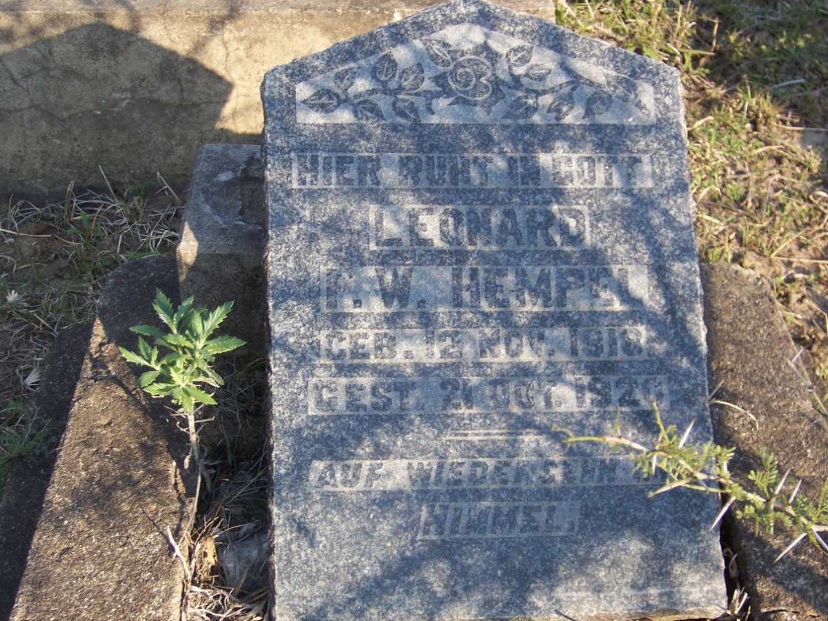 HEMPEL Leonard F.W. 1918-1920