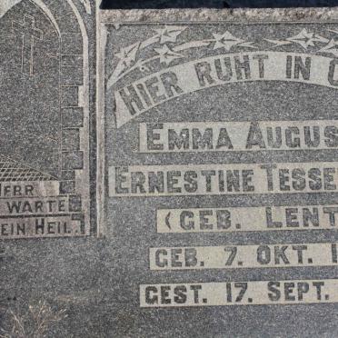 TESSENDORF Emma Auguste Ernestine nee LENTZ 1889-1961