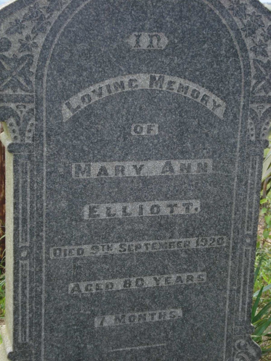 ELLIOTT Mary Ann -1920