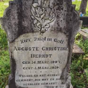 BERNDT Auguste Christine 1897-1919