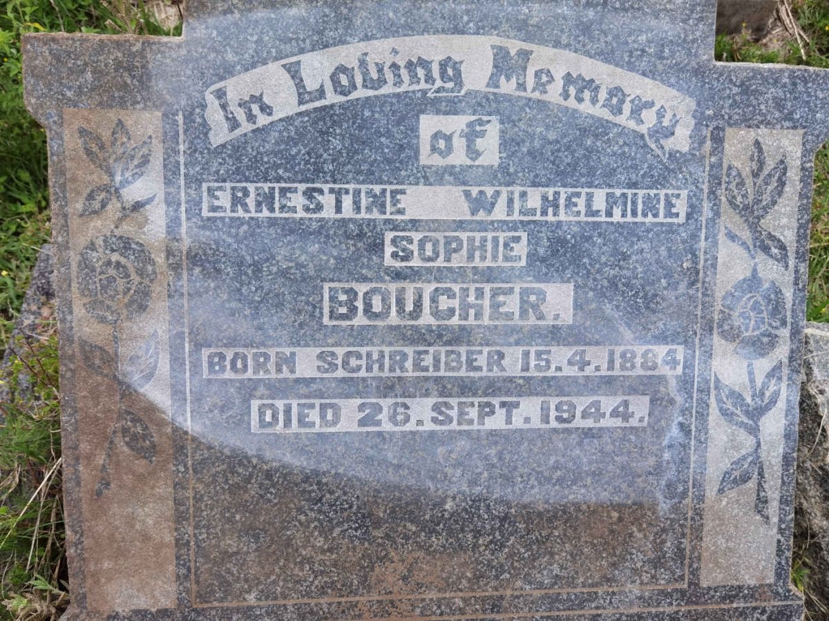 BOUCHER Ernestine Wilhelmine Sophie nee SCHREIBER 1884-1944