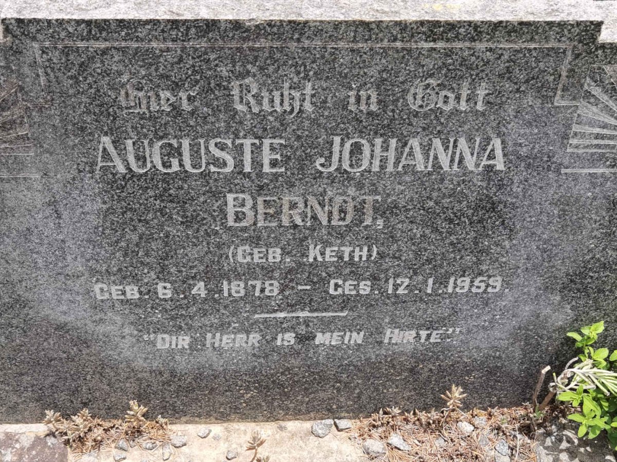 BERNDT Auguste nee KETH 1878-1959