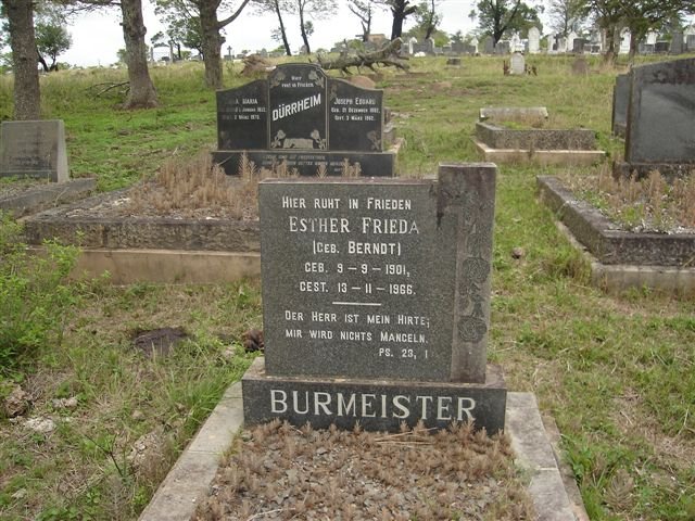 BURMEISTER Esther Frieda nee BERNDT 1901-1966