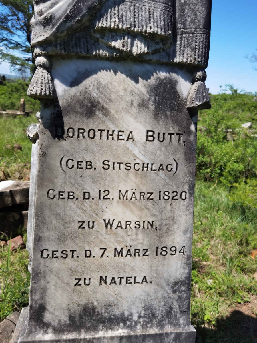 BUTT Dorothea nee SITSCHLAG 1820-1894