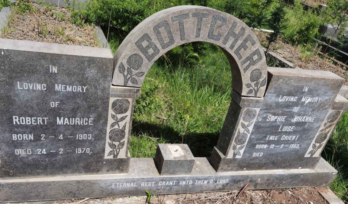 BOTTCHER Robert Maurice 1903-1970 &amp; Sophie Johanne Luise GRIEB 1903-