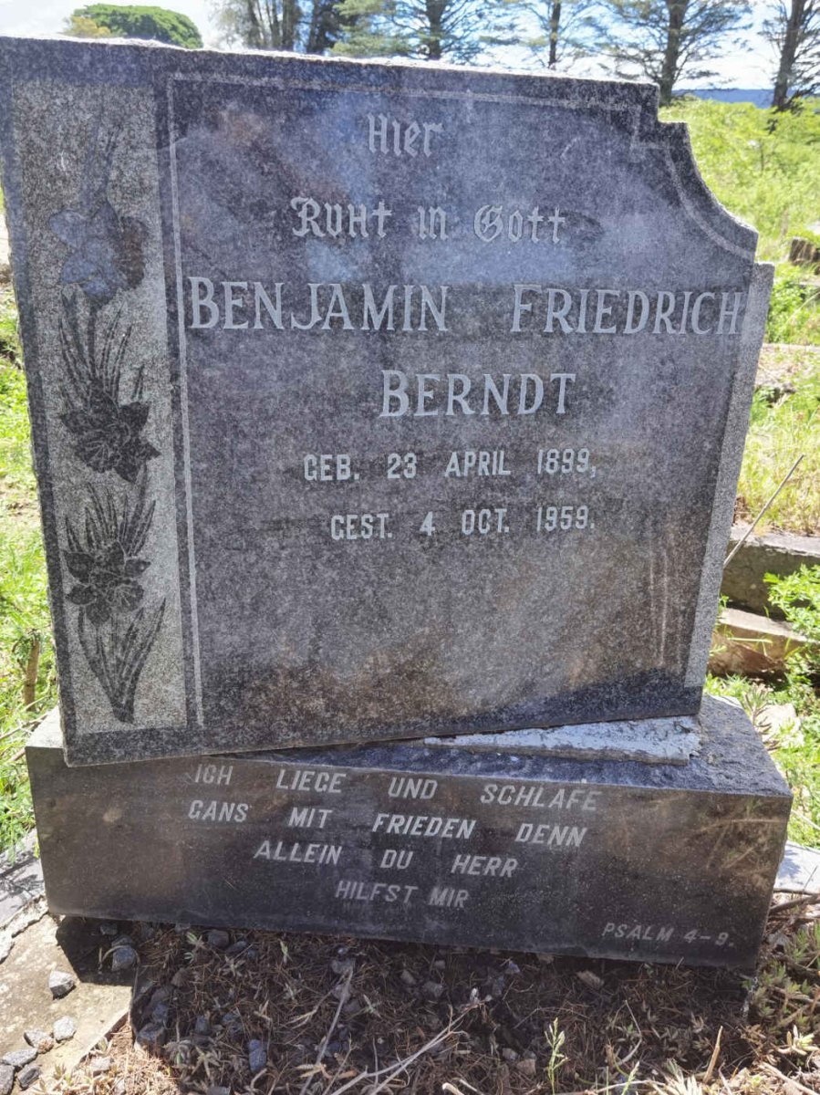 BERNDT Benjamin Friedrich 1899-1959