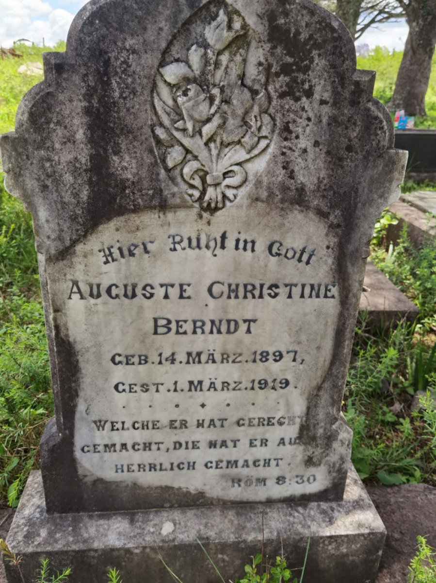 BERNDT Auguste Christine 1897-1919