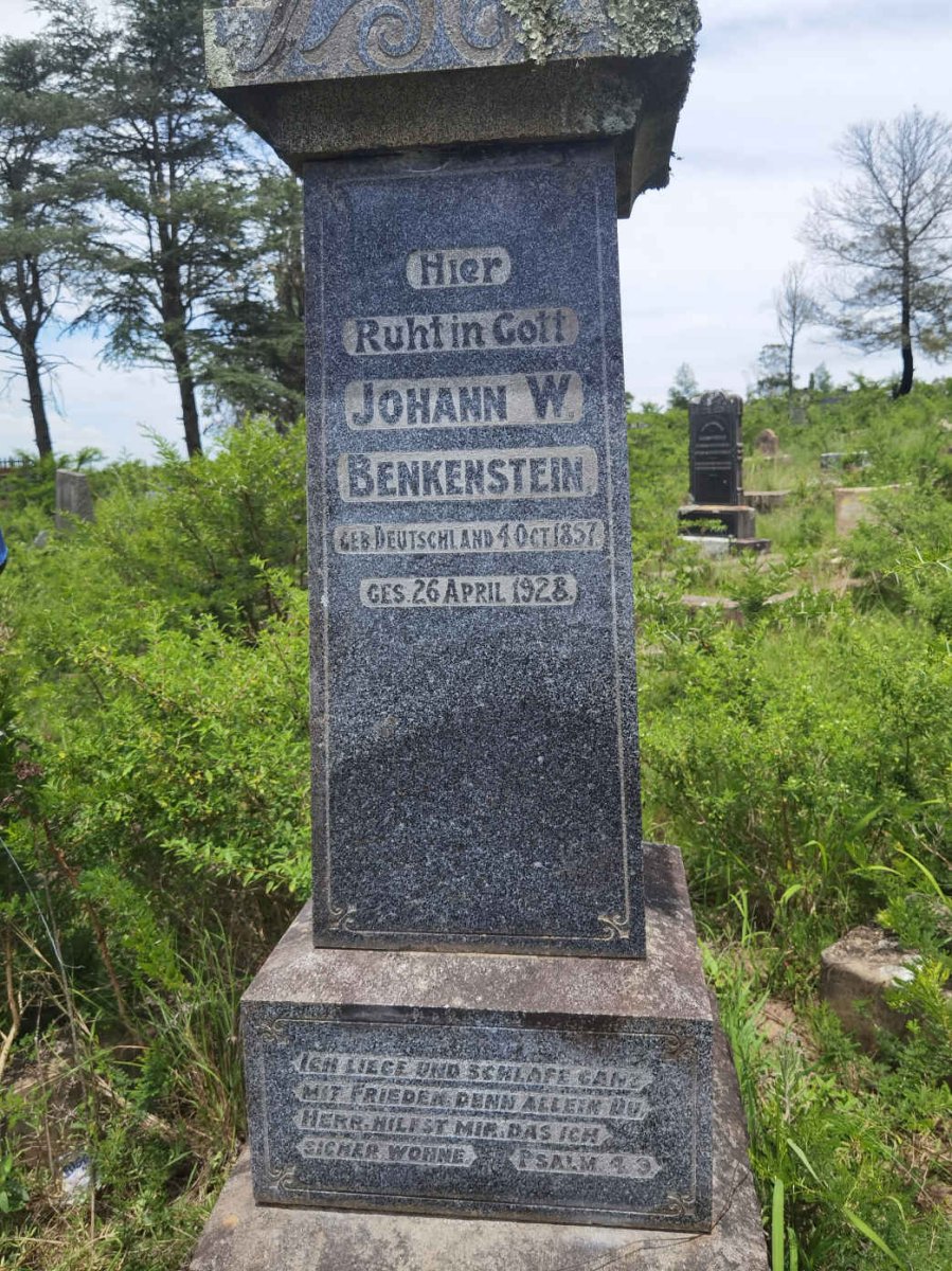 BENKENSTEIN Johann W. 1857-1928