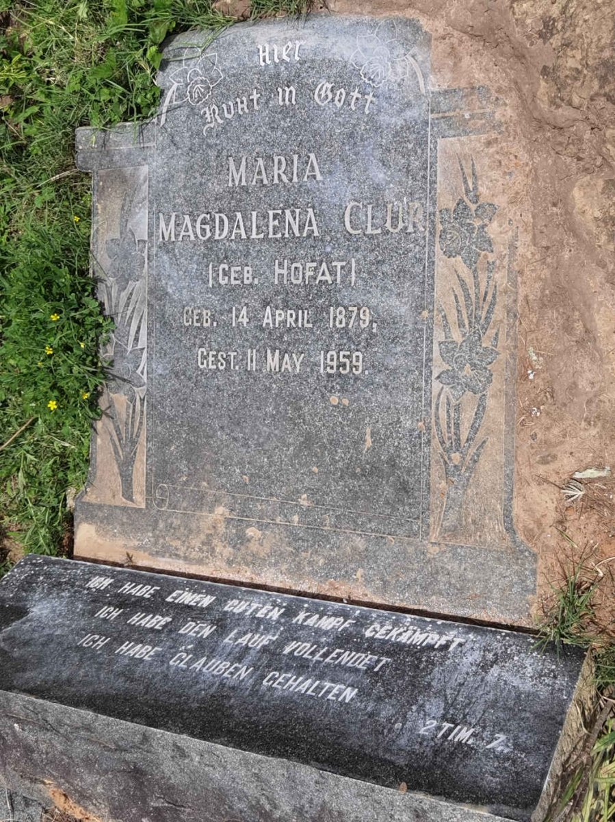 CLUR Maria Magdalena nee HOFAT 1879-1959