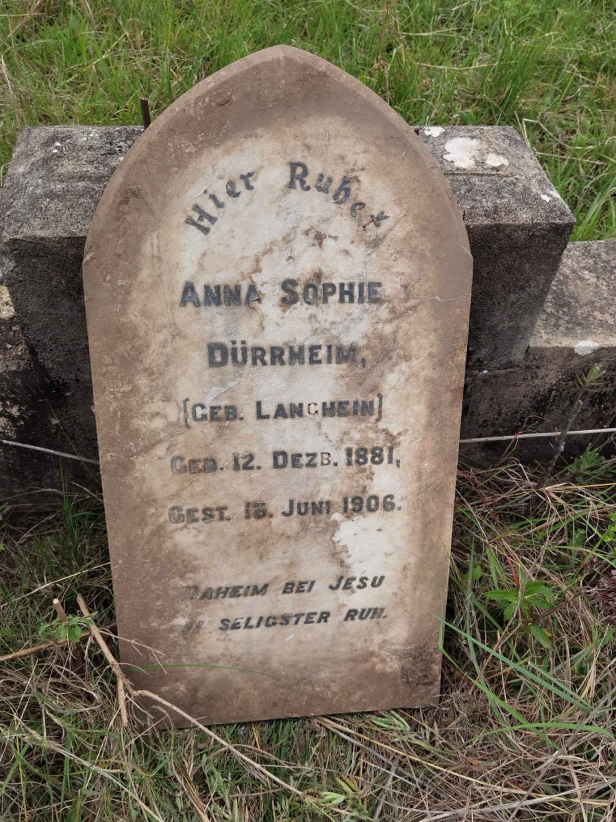 DURRHEIM Anna Sophie nee LANGHEIN 1881-1906