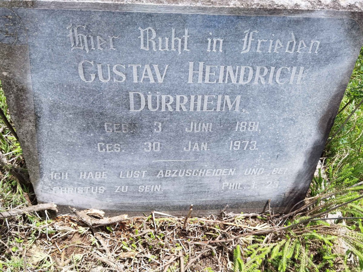 DURRHEIM Gustav Heindrich 1881-1973