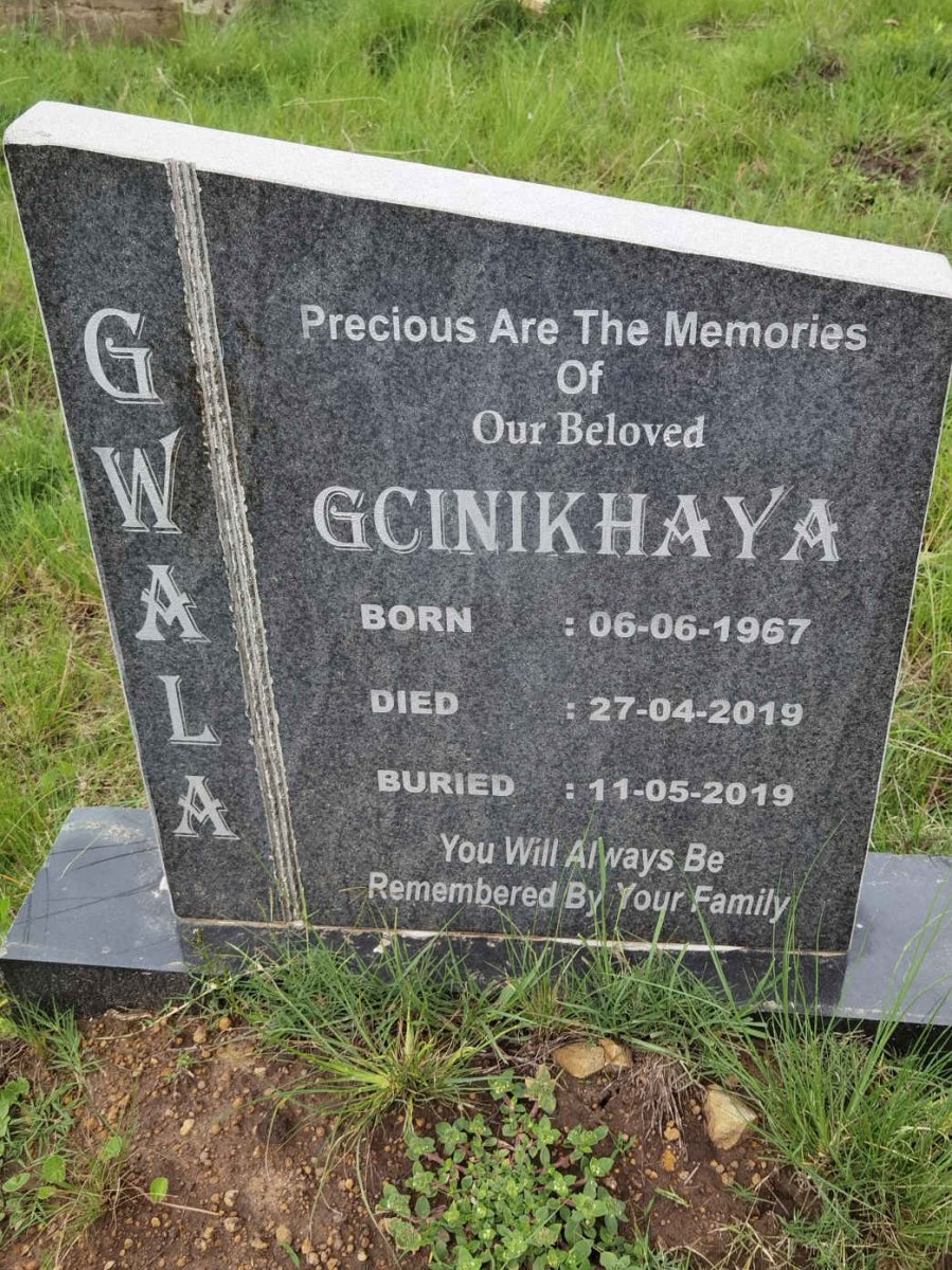GWALA Gcinikhaya 1967-2019