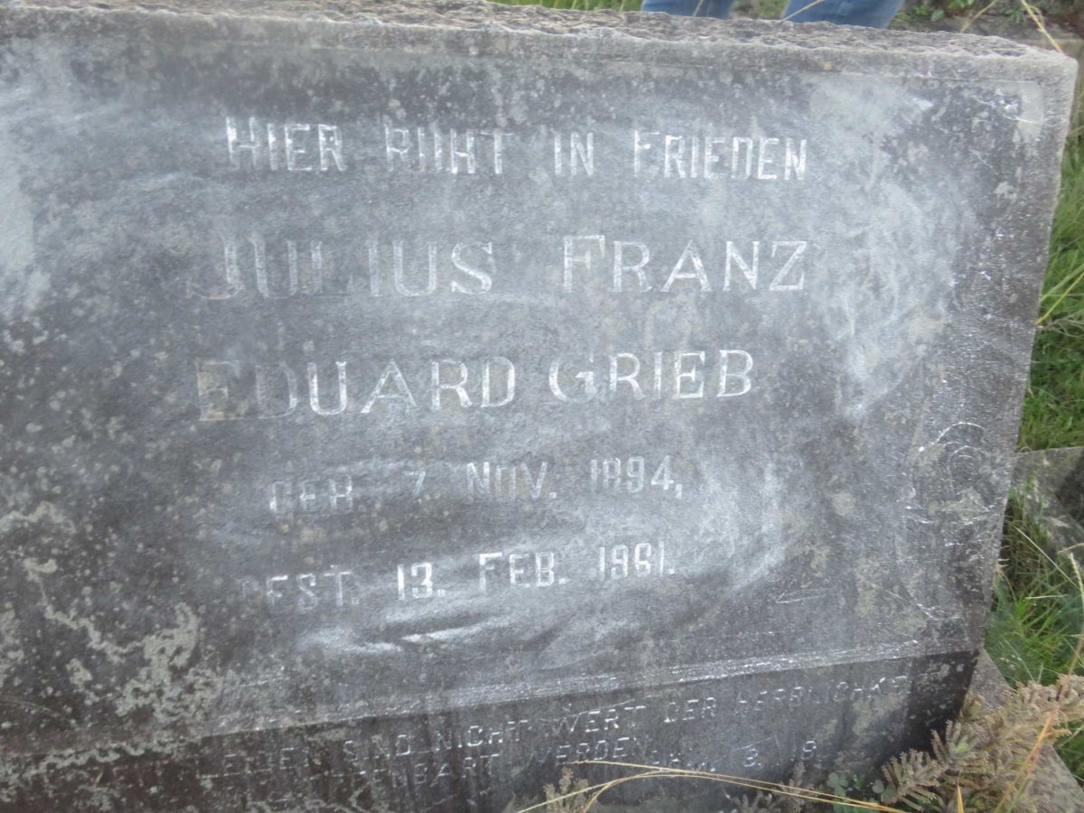 GRIEB Julius Franz Eduard 1894-1961