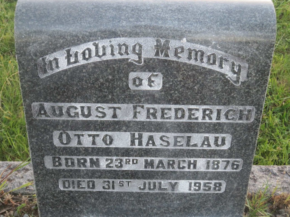 HASELAU August Frederich Otto 1876-1958