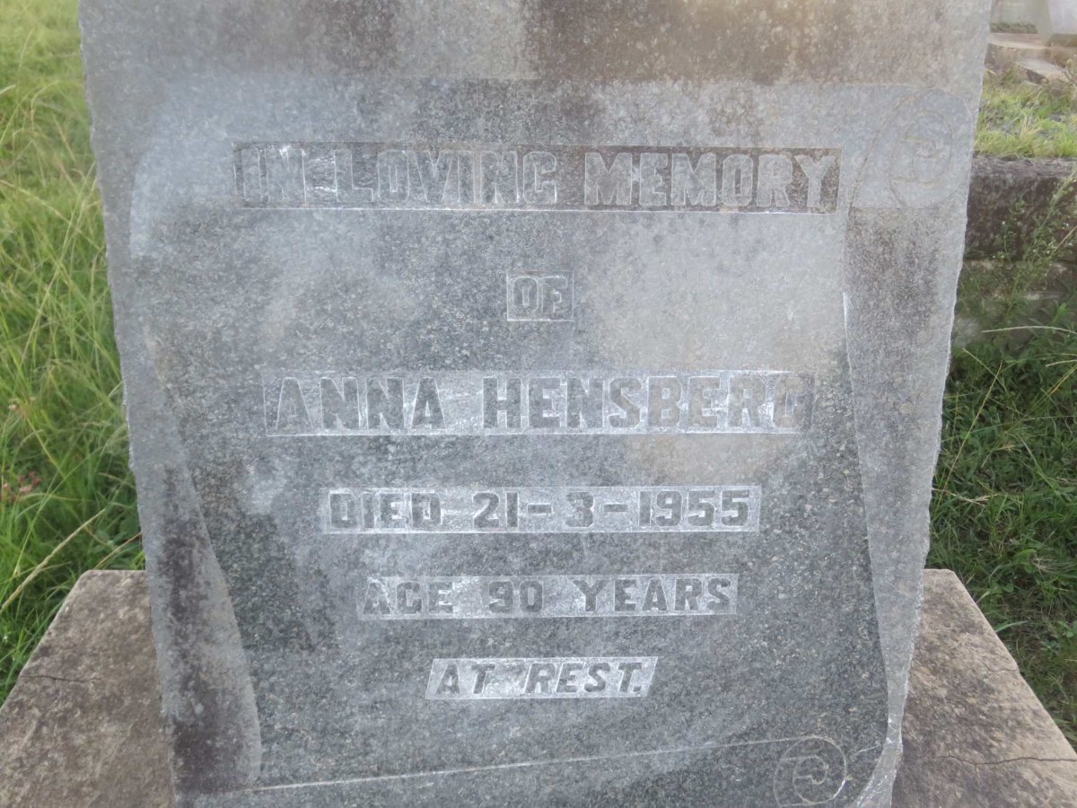 HENSBERG Anna -1955