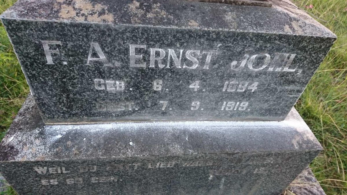 JOHL F.A. Ernst 1884-1919