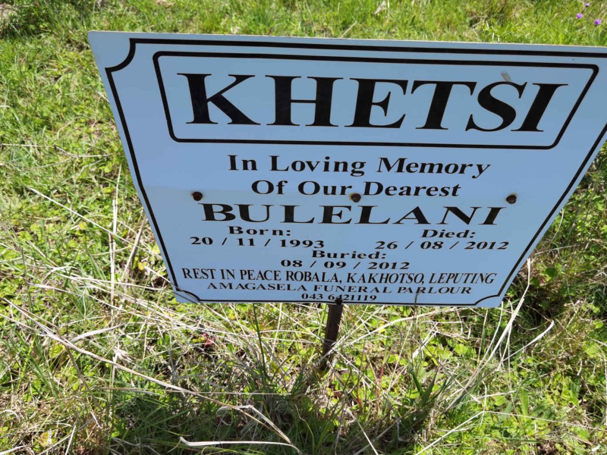 KHETSI Bulelani 1993-2012