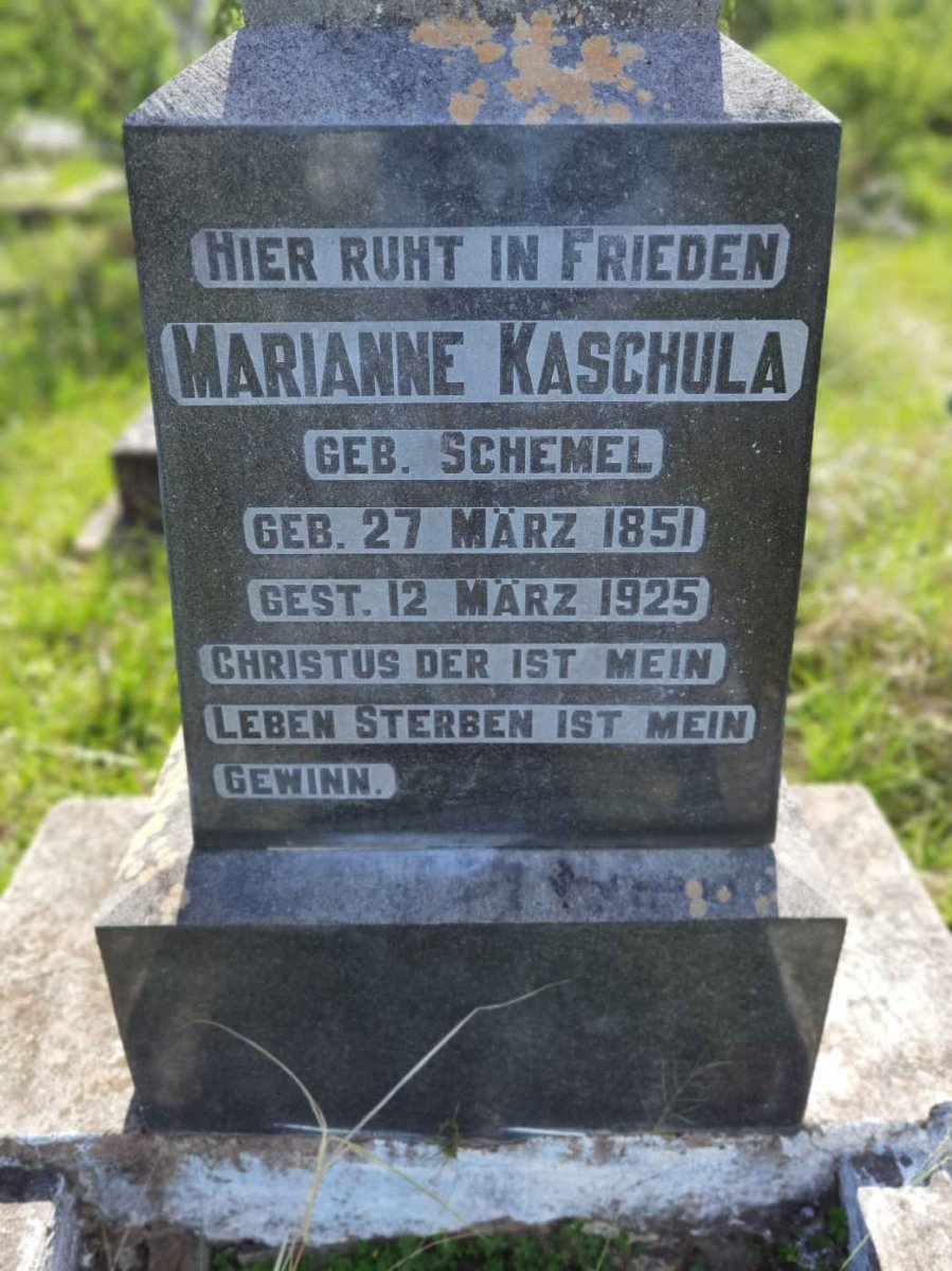 KASCHULA Marianne nee SCHEMEL 1851-1925