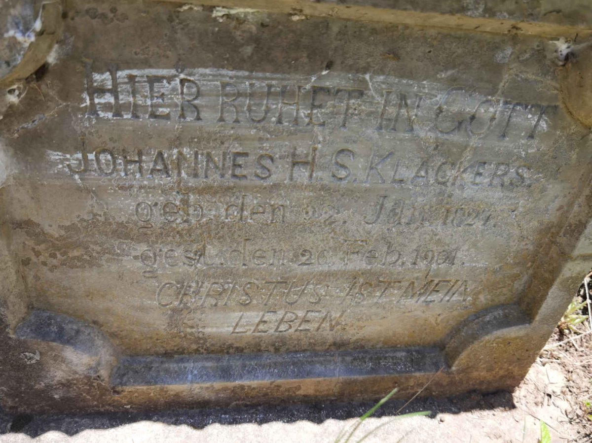 KLACKERS Johannes H.S. 1827-1901