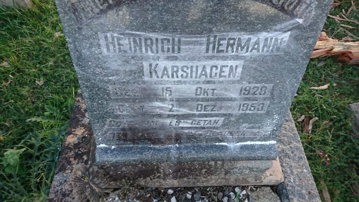 KARSHAGEN Heinrich Hermann 1928-1953